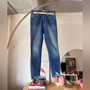 Frame Denim "Ali High Rise Cigarette" Jeans Sz 28 x 26" Inseam - Madera Rips